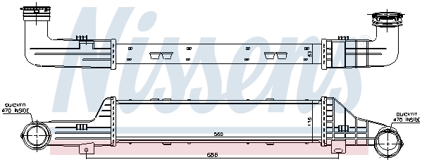 Chłodnica powietrza intercooler NISSENS 96899