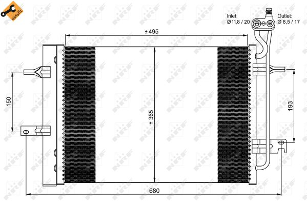 Skraplacz klimatyzacji NRF 350034