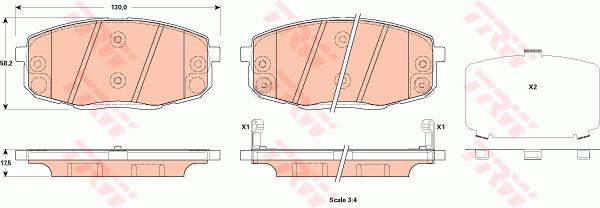Klocki hamulcowe TRW GDB3523