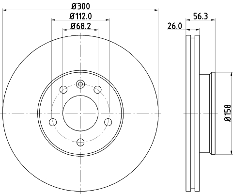 Tarcza hamulcowa HELLA 8DD 355 127-701