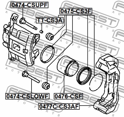 Zestaw naprawczy zacisku FEBEST 0475-CS3F