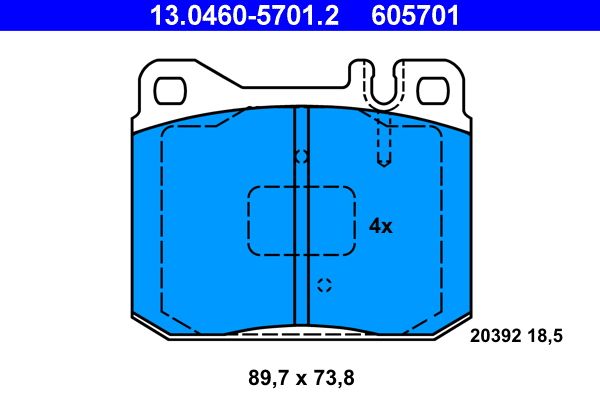 Klocki hamulcowe ATE 13.0460-5701.2