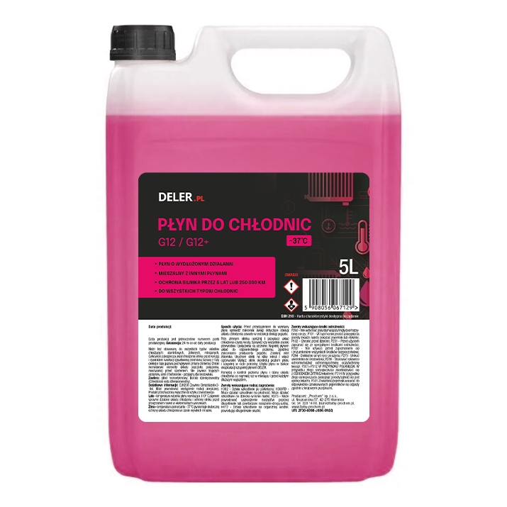 Płyn chłodniczy G12 5L 510G12 DELER