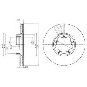 Tarcza hamulcowa DELPHI BG4173