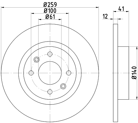 Tarcza hamulcowa HELLA 8DD 355 115-271