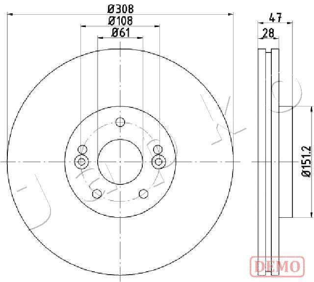 Tarcza hamulcowa JAPKO 600713C