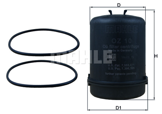Filtr oleju MAHLE OZ 10D