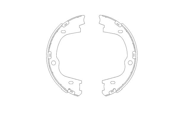 Zestaw szczęk hamulcowych KAVO PARTS KBS-3406