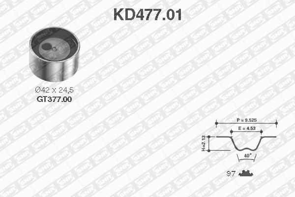 Zestaw paska rozrządu SNR KD477.01