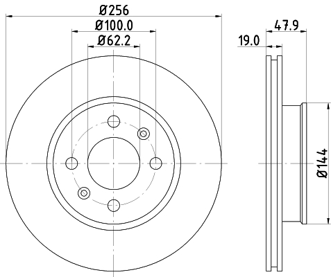 Tarcza hamulcowa HELLA 8DD 355 112-471