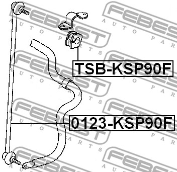 Guma stabilizatora FEBEST TSB-KSP90F