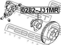 Piasta koła FEBEST 0282-J31MR