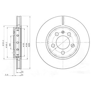 Tarcza hamulcowa DELPHI BG3611