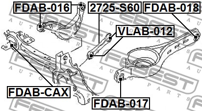 Tuleja wahacza FEBEST FDAB-017