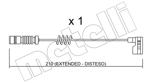 Czujnik zużycia klocków METELLI SU.209