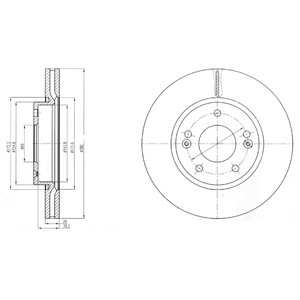 Tarcza hamulcowa DELPHI BG4281C