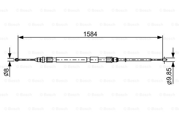 Linka hamulca ręcznego BOSCH 1 987 482 491