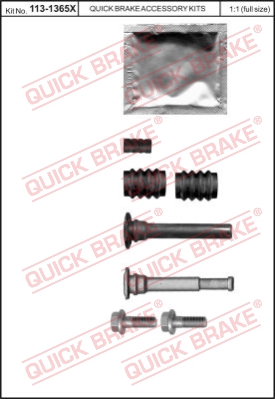 Zestaw tulei prowadzących zacisk hamulca QUICK BRAKE 113-1365X