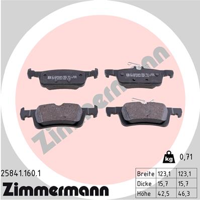 Klocki hamulcowe ZIMMERMANN 25841.160.1