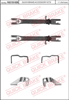 Regulacja szczęk hamulcowych QUICK BRAKE 102 53 028