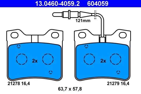 Klocki hamulcowe ATE 13.0460-4059.2