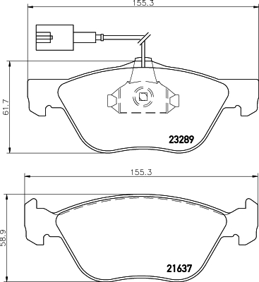 Klocki hamulcowe HELLA 8DB 355 007-931