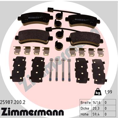 Klocki hamulcowe ZIMMERMANN 25987.200.2