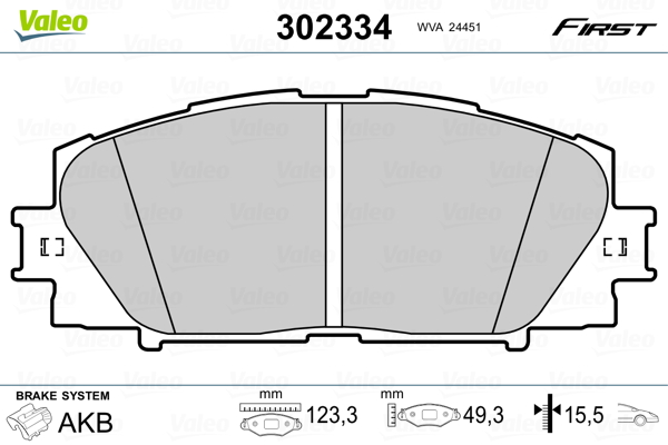 Klocki hamulcowe VALEO 302334