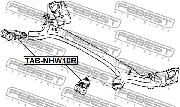 Tuleja wahacza FEBEST TAB-NHW10R
