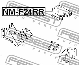 Poduszka silnika FEBEST NM-F24RR