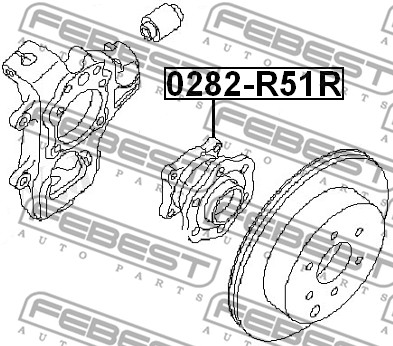 Piasta koła FEBEST 0282-R51R