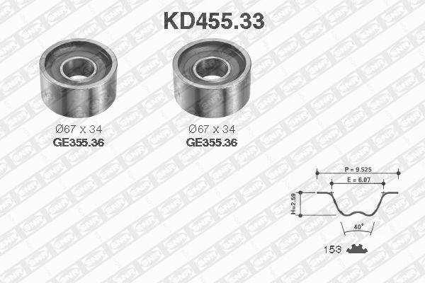 Zestaw paska rozrządu SNR KD455.33