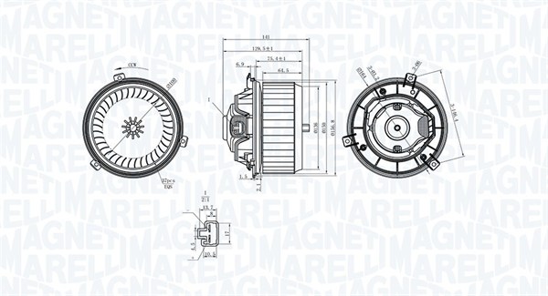 Wentylator wnętrza MAGNETI MARELLI 069412363010