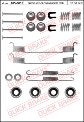 Zestaw dodatków do szczęk hamulcowych QUICK BRAKE 105-0635