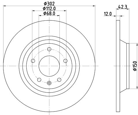 Tarcza hamulcowa HELLA PAGID 8DD 355 129-341
