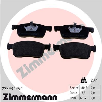 Klocki hamulcowe ZIMMERMANN 22593.175.1