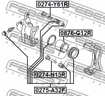 Zestaw naprawczy zacisku FEBEST 0275-A32F
