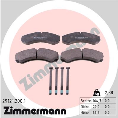 Klocki hamulcowe ZIMMERMANN 29121.200.1