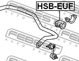 Guma stabilizatora FEBEST HSB-EUF