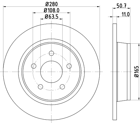 Tarcza hamulcowa HELLA 8DD 355 118-211