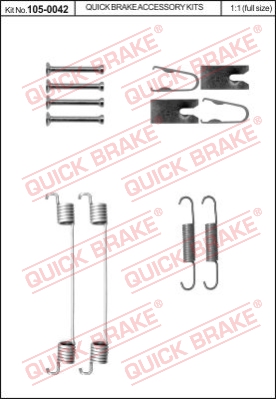 Zestaw dodatków do szczęk hamulcowych QUICK BRAKE 105-0042
