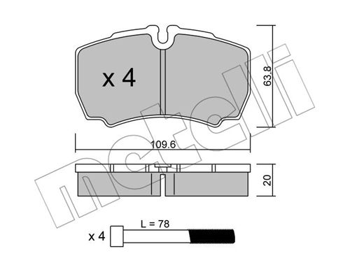 Klocki hamulcowe METELLI 22-0604-0