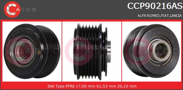 Koło pasowe alternatora CASCO CCP90216AS
