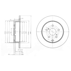 Tarcza hamulcowa DELPHI BG4051