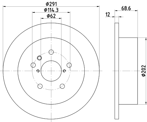 Tarcza hamulcowa HELLA 8DD 355 112-421