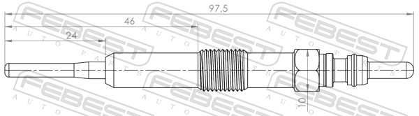 Świeca żarowa FEBEST 24642-001