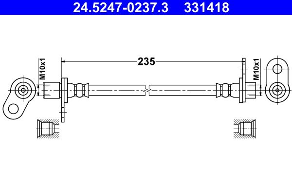 Przewód hamulcowy elastyczny ATE 24.5247-0237.3