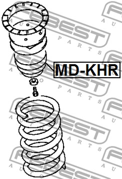 Dystans gumowy FEBEST MD-KHR