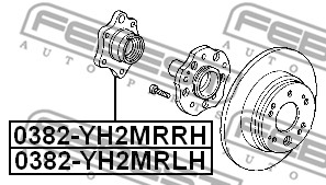 Piasta koła FEBEST 0382-YH2MRRH