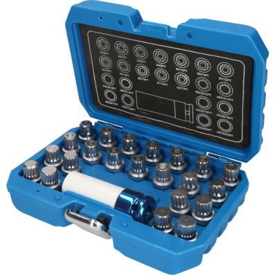 Zestaw narzędzi do wypinania, zabezpieczenia śrub kół KS TOOLS BT691260